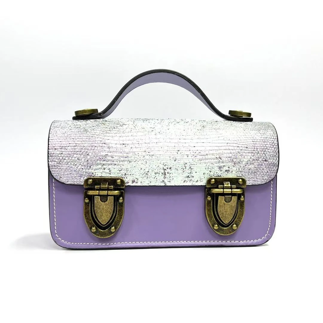 LB【微瑕款】 “大号剑桥”【手机包】稀有动物皮头层牛皮包包（无链条）