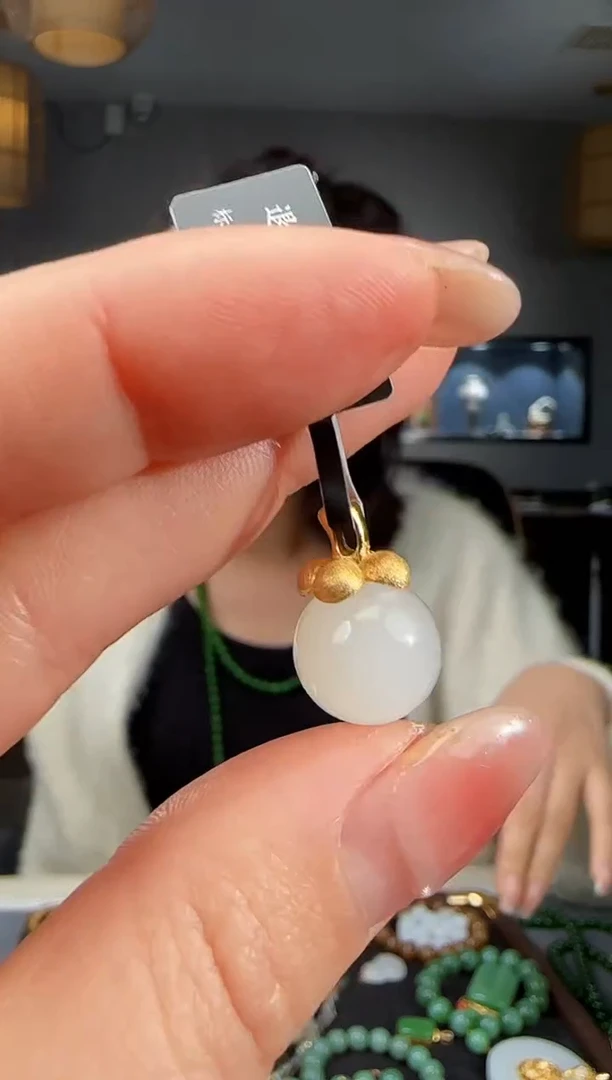 吊坠(不含链)银S925镶嵌和田玉1