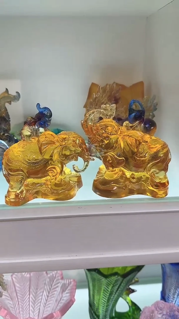 手工艺品琉璃一对