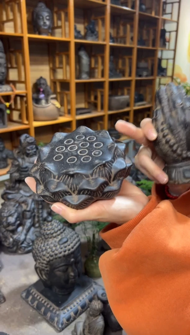 陶土莲蓬实心底座