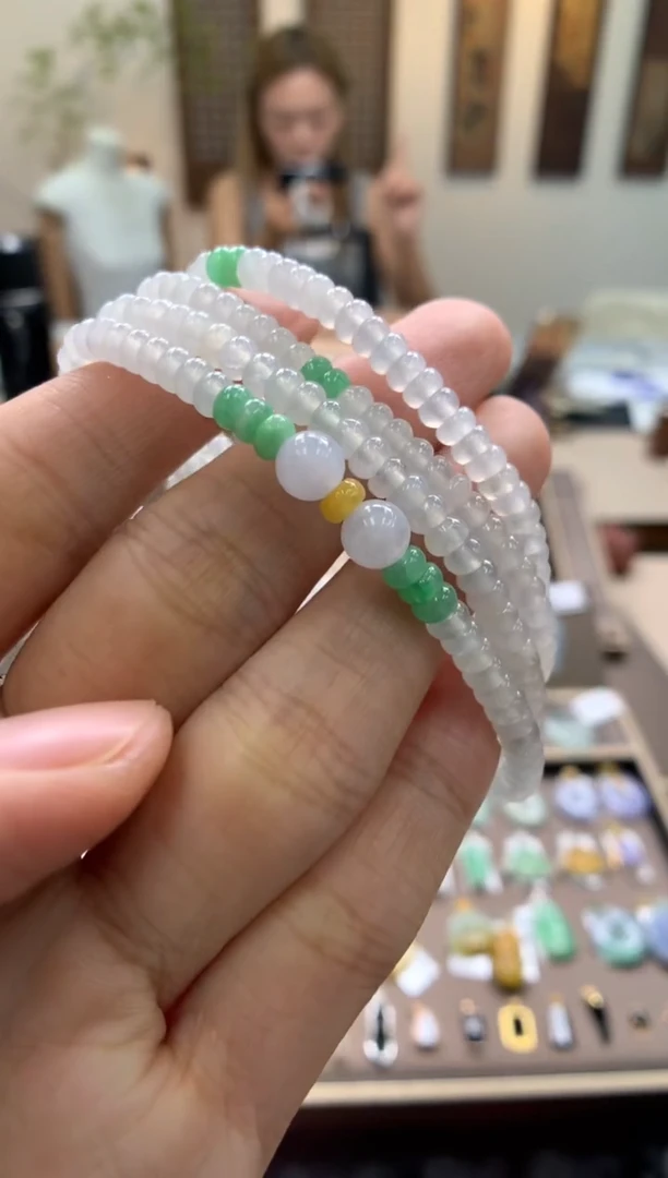 颈饰未镶嵌翡翠长串