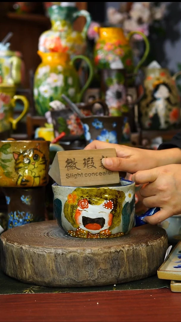 陶瓷183景德镇手工手绘釉下彩