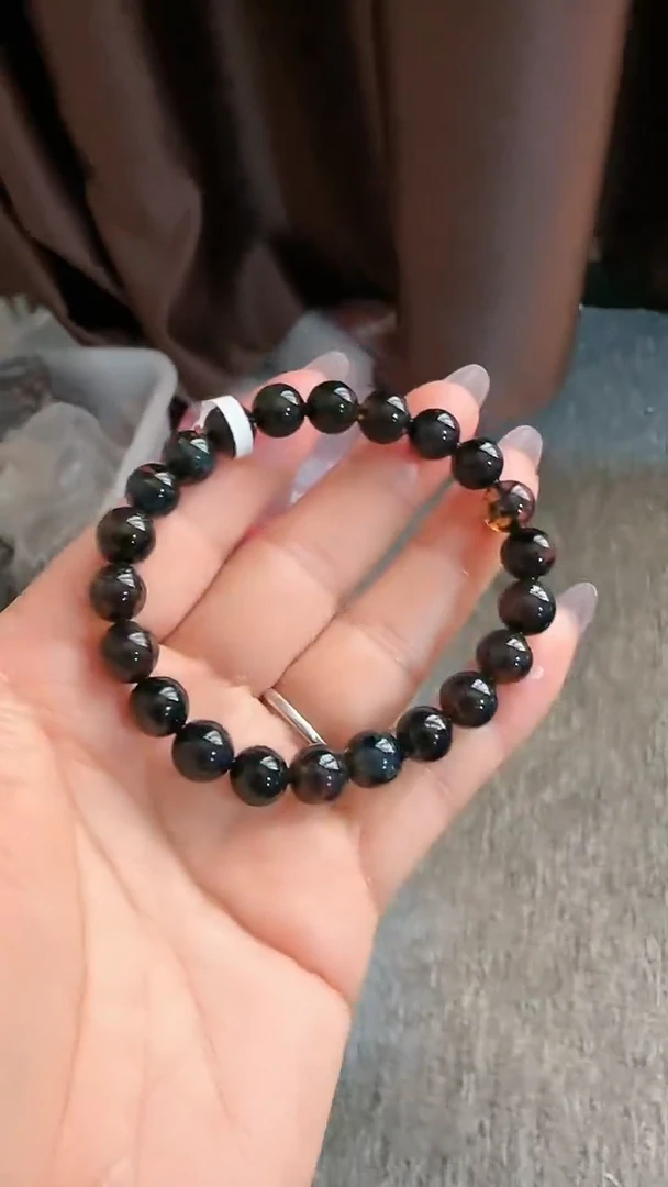 【闪购商品】琥珀手链未镶嵌规格9微瑕翁珀手串#14