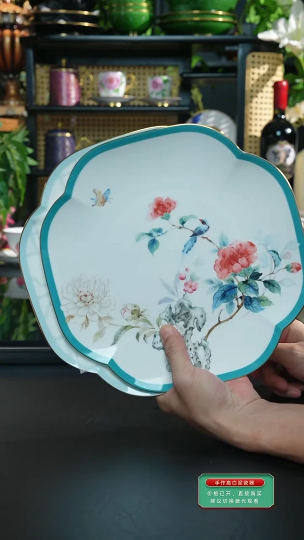 玉扇+十二花神10寸平盘，，，，，，