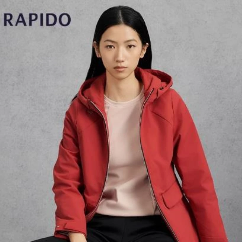 【新品】RAPIDO雳霹道2025年春季女士防泼水连帽收腰棉服CP5Z38P01