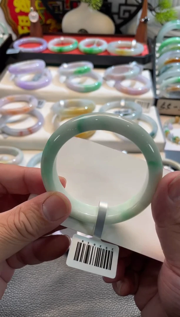 未镶嵌手镯翡翠113号链接 56正圈 有纹裂