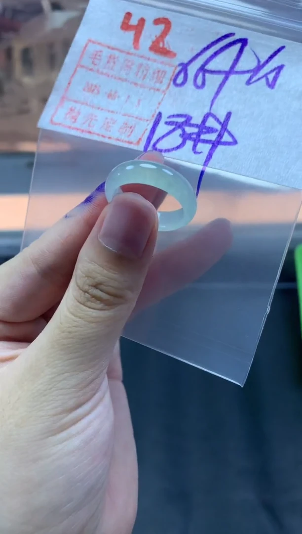 未镶嵌定制翡翠戒圈18#76毛货需精细抛光