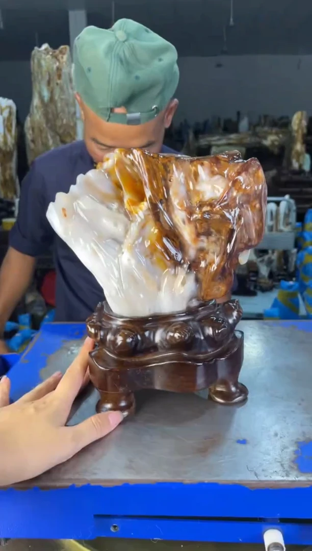 未镶嵌摆件硅化玉30