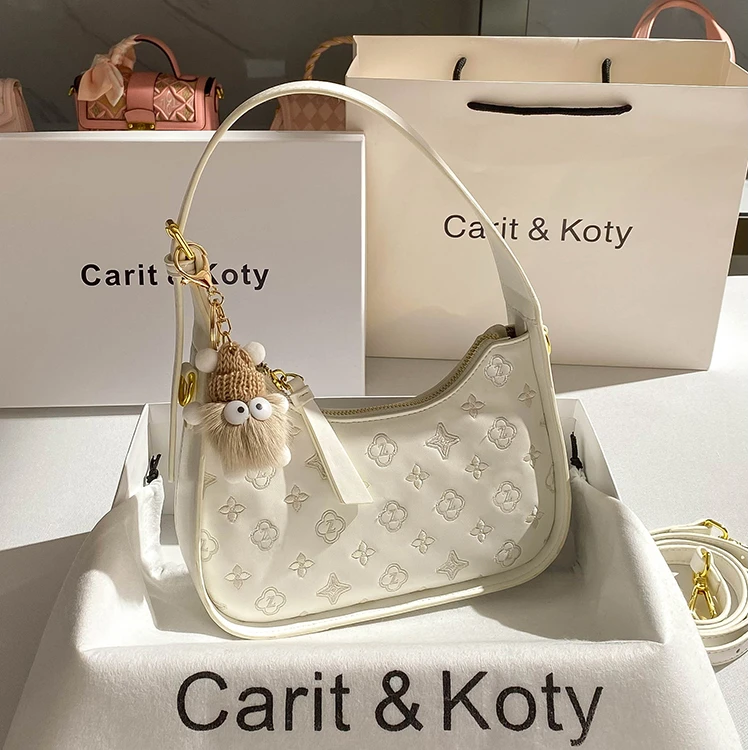 CARIT KOTY小众简约真皮腋下包包女2025新款百搭通勤高级感单肩包