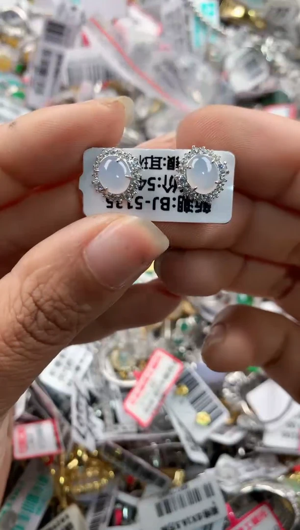 银S925镶嵌戒指翡翠999----2