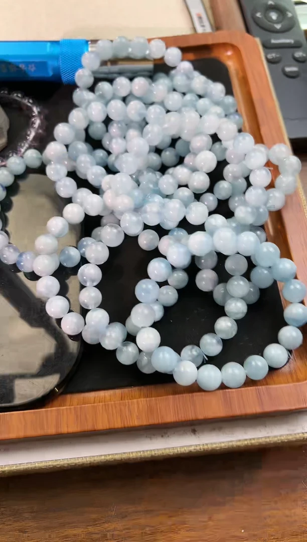 【闪购商品】海蓝宝石手链未镶嵌10mm＋蓝天白云（多样性发其一）