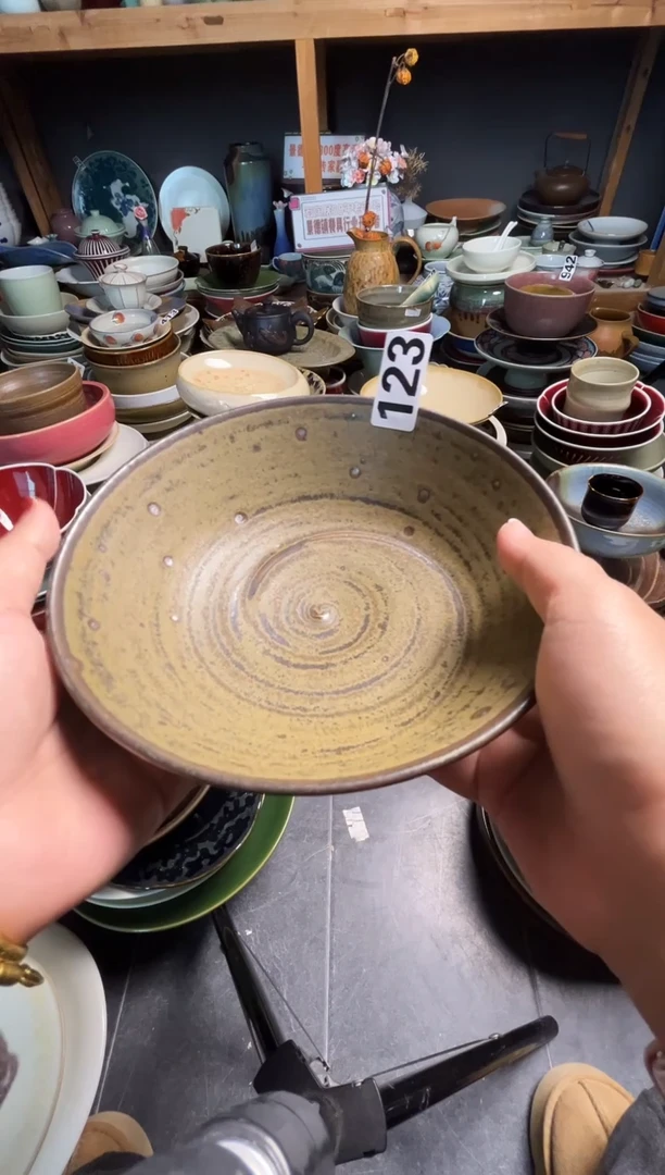 瓷片思*哲123  志野手工盘