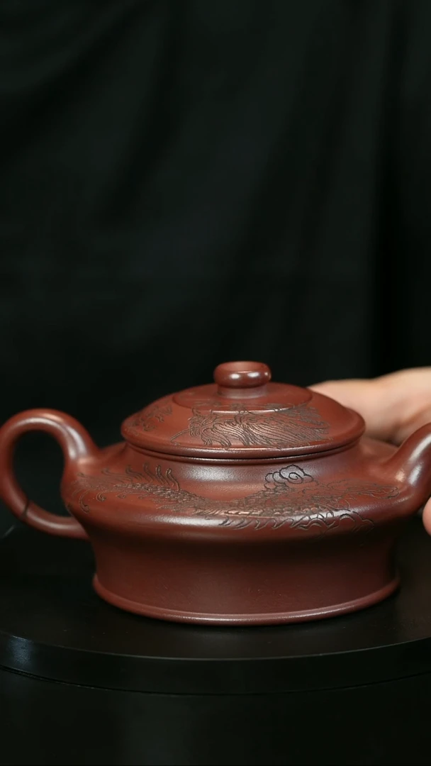 茶壶紫砂利*路H1815史庆堂龙血砂虚扁