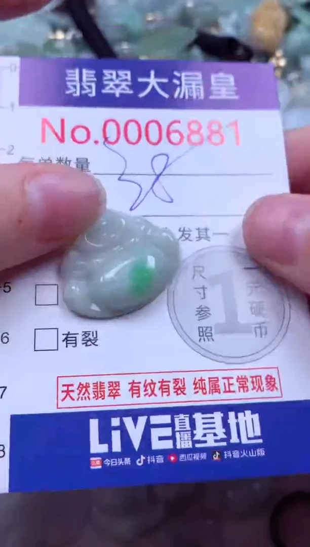 吊坠(不含链)未镶嵌翡翠6881