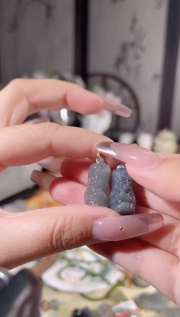 和田玉银S925镶嵌吊坠(不含链)多样性发货其一默认微瑕