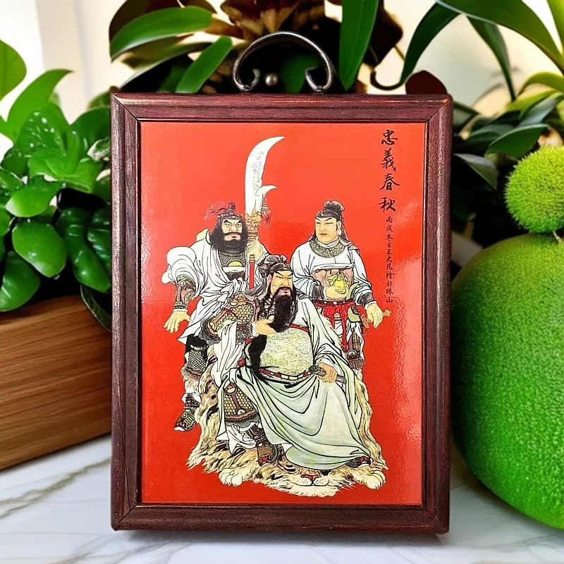 景德镇瓷板画柴窑烧制忠友春秋王大凡作品37*29cm老子画像挂画