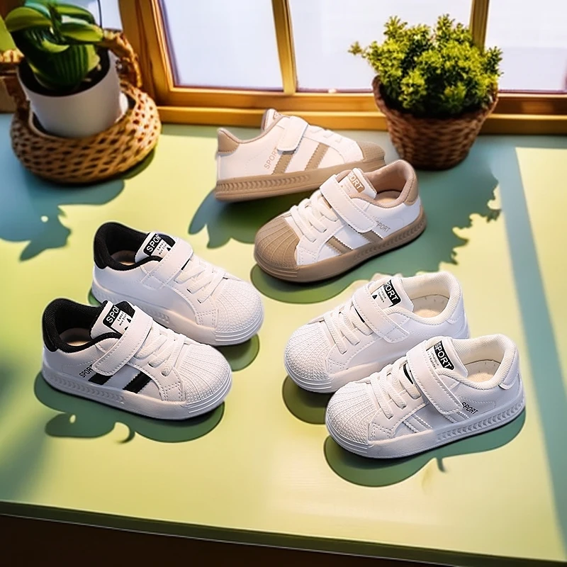 春季春秋季新款童鞋男童宝宝鞋子婴幼儿贝壳头板鞋女童小白鞋百搭