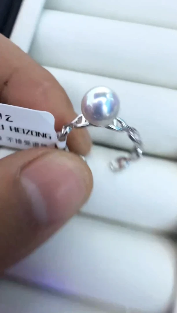 【闪购商品】海水珍珠戒指银S925镶嵌戒指