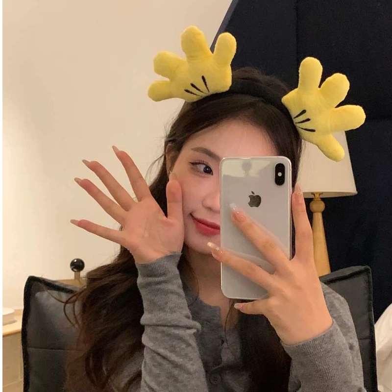 元气满满可爱卡通手掌发箍搞怪毛绒洗脸化妆发饰头饰网红ins甜美