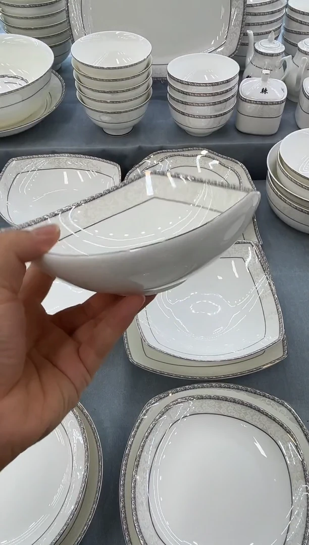 骨瓷玲珑6三角2个