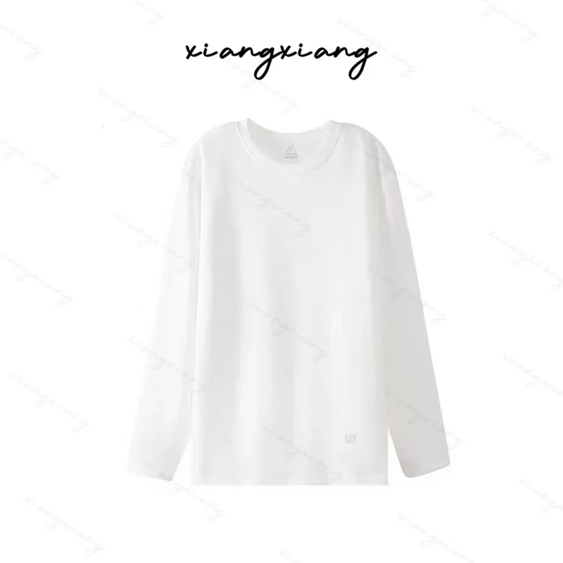 情侣打底骑行运动舒适90白鹅绒填充可机洗长袖小白T