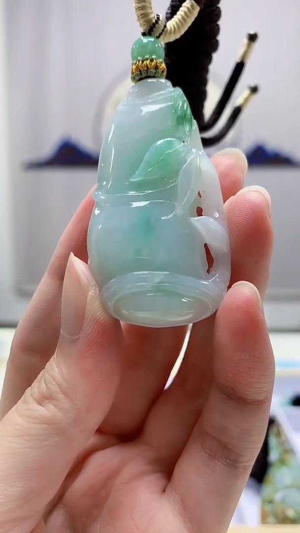 定制翡翠未镶嵌4898zm-毛货挂件87竹节