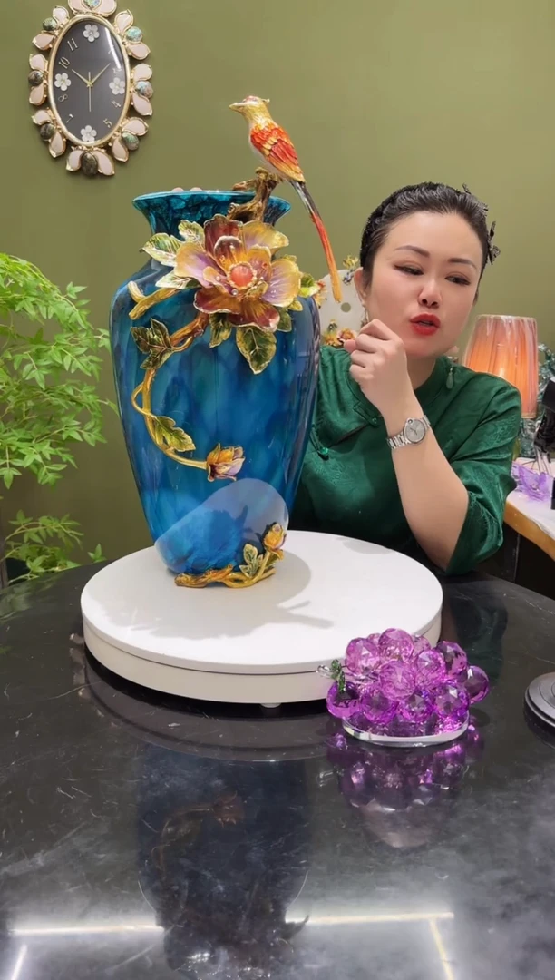 琉璃珐琅彩  花瓶