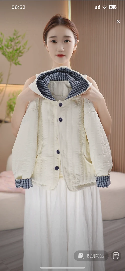 纯色棉服厚款拼色格子棉袄加厚洋气童装休闲风