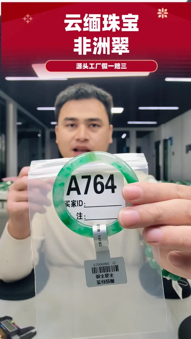 未镶嵌手镯石英质玉（非洲翠）51圈口A764