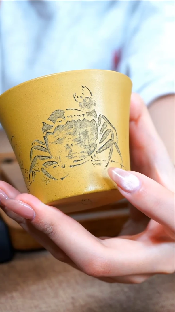 茶杯紫砂南柯记手刻主人杯