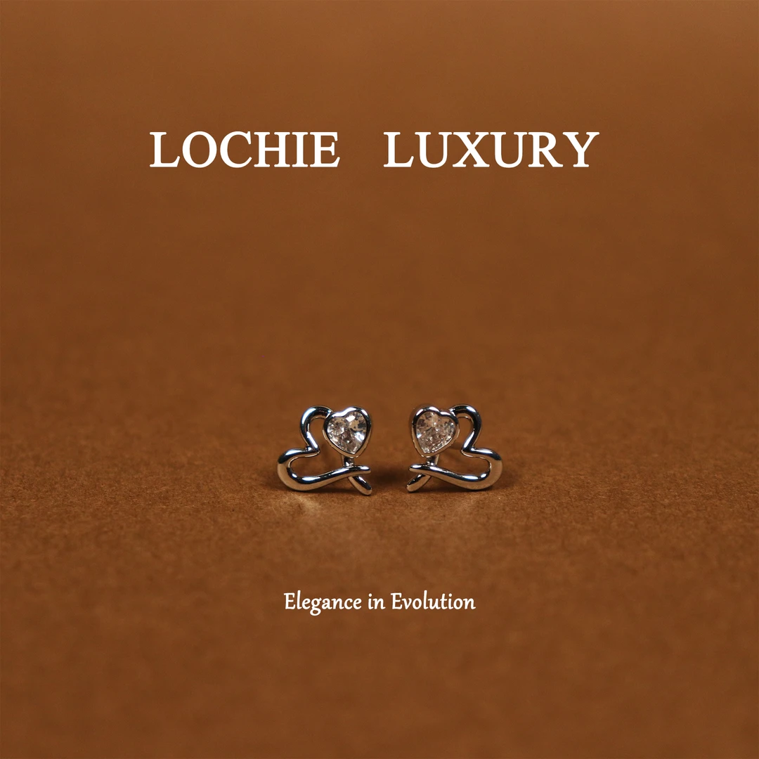 黄铜锆石耳饰 【风月诗篇】L363法式设计款轻奢精致小巧爱心耳钉