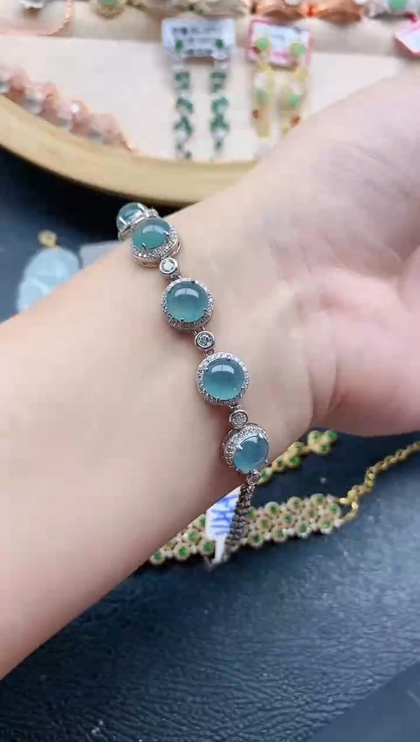 翡翠戒指银S925镶嵌1