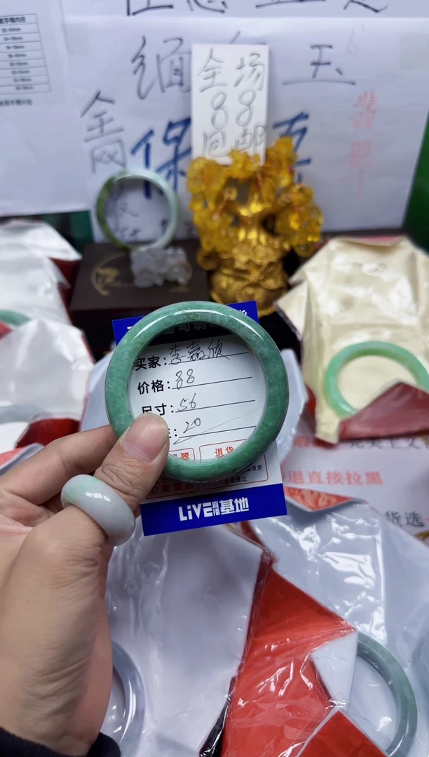 未镶嵌手镯翡翠李***”20