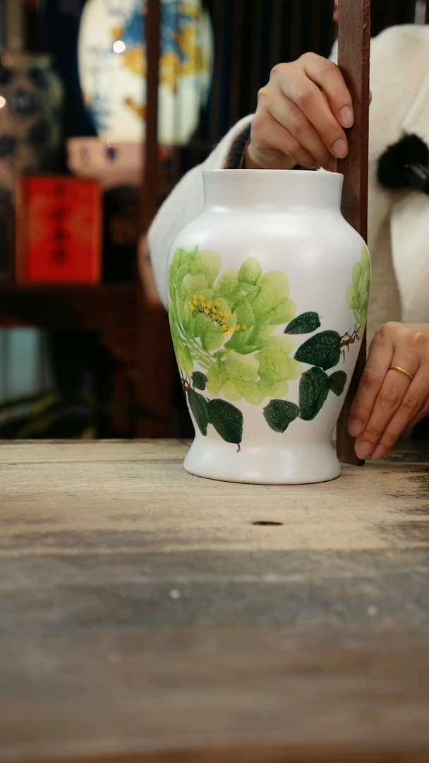 【闪购商品】瓷片景德镇纯手工釉下彩精品花瓶