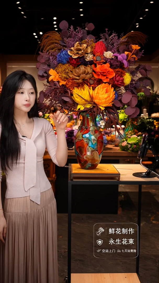 琉璃手工艺品手工花器花束空运包邮送货上门-以图片为准