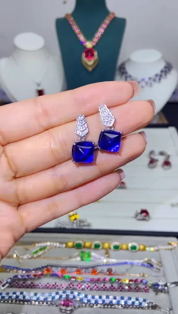 银S925镶嵌耳饰紫晶1