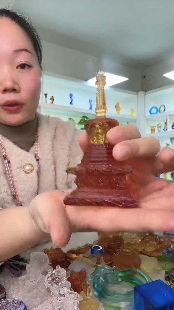 手工艺品琉璃6*12舍利塔