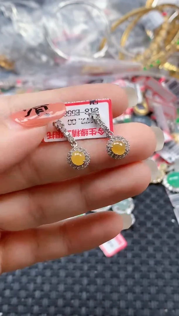 银S925镶嵌戒指翡翠天然A货缅甸翡翠