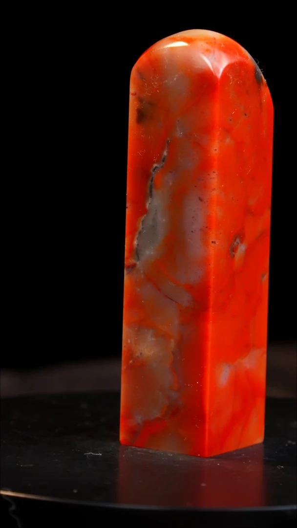 田黄石红花水墨印章印章印章