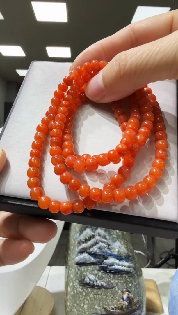 项链未镶嵌南红玛瑙优0457 约5mm 多样性发一件