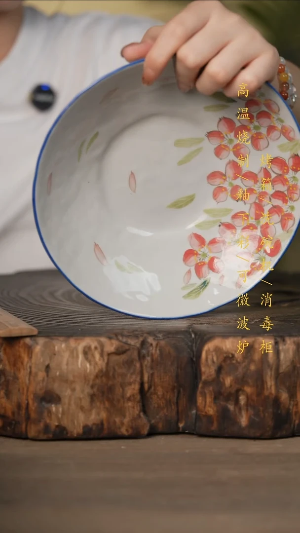 瓷片景德镇高温釉下彩可微波烤箱洗碗机