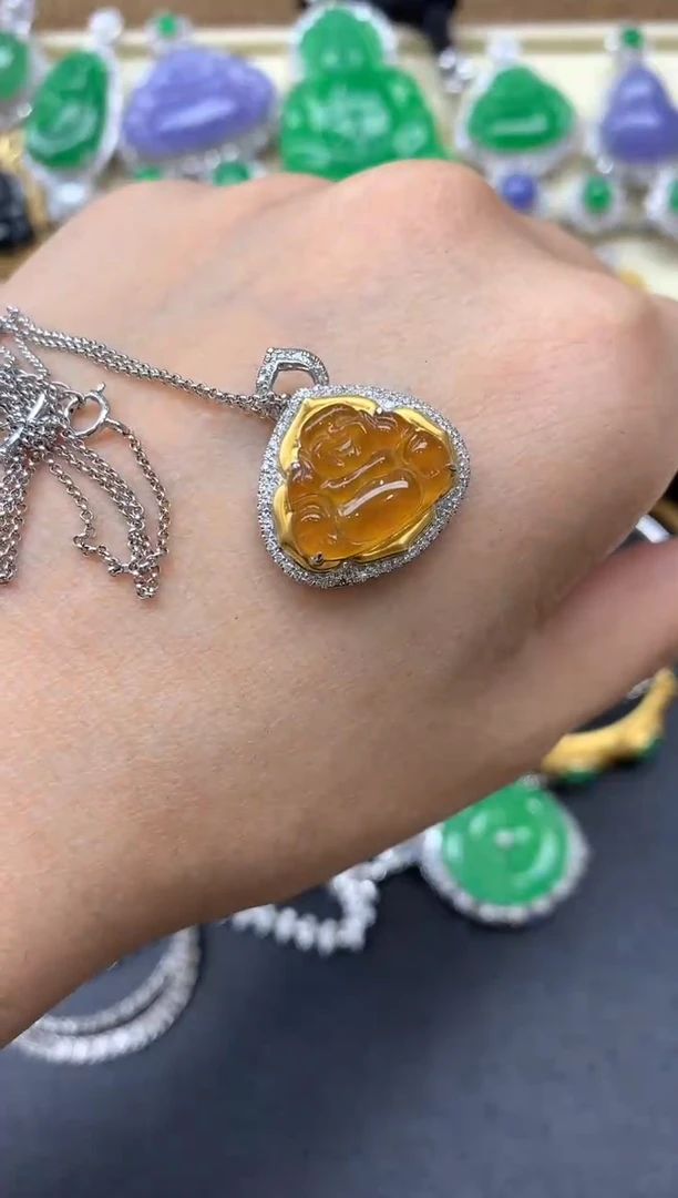 【闪购商品】翡翠颈饰18K金镶嵌489-中国好珍宝