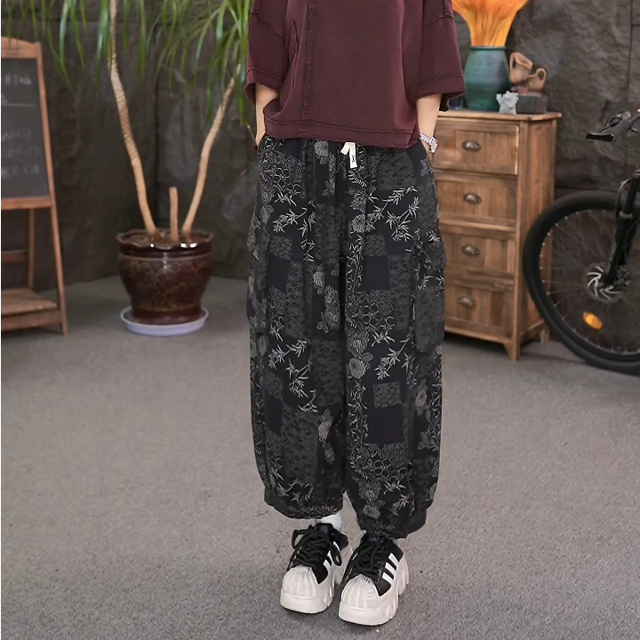 【黑色牛仔裤】宽松显瘦女装裤子复古百搭休闲裤大口袋LL