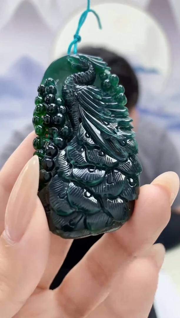 定制翡翠未镶嵌5060xx-毛货挂件197