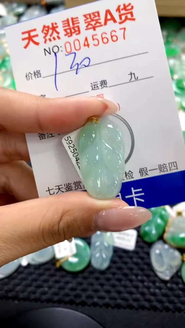 翡翠18K金镶嵌颈饰1111111111111111