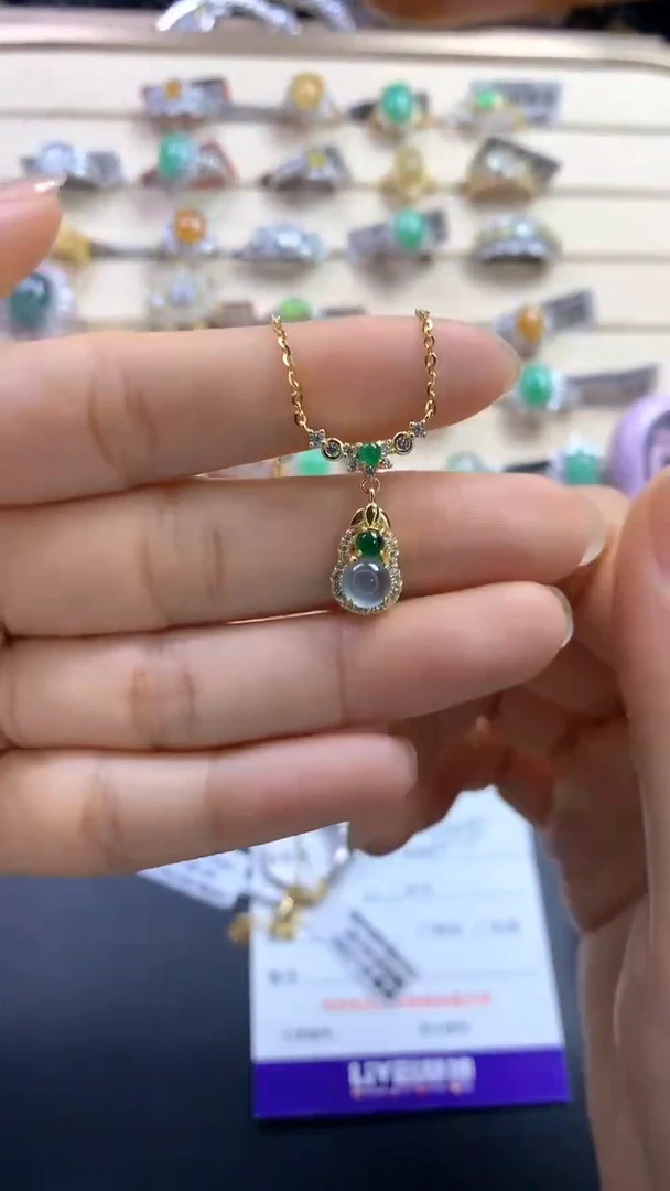 翡翠戒指银S925镶嵌翡翠 蛋面 银S925镶嵌