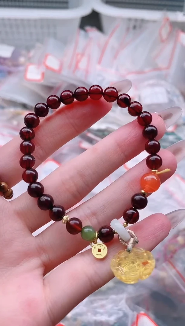 未镶嵌血珀手链多样性发拍一发一