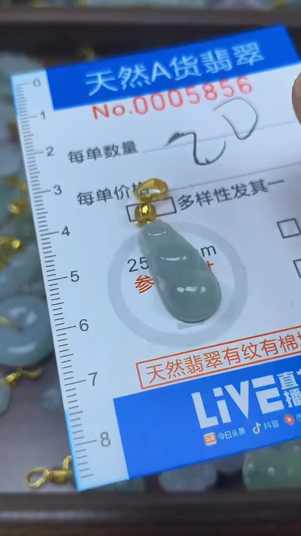 颈饰未镶嵌翡翠净货挂件-5856