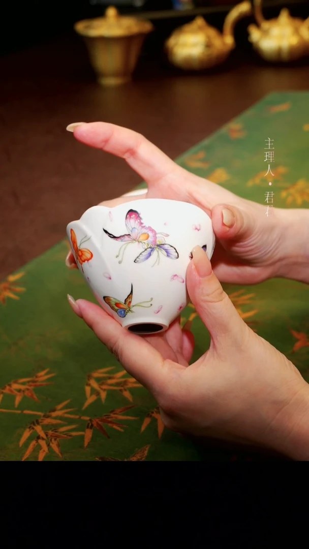 茶杯紫砂【宜景窑珍珠白系列】杯子