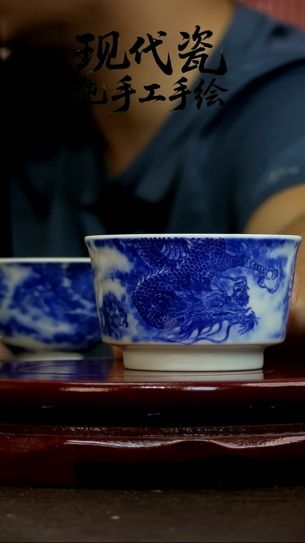 杯子纯手工手绘瓷瓷9